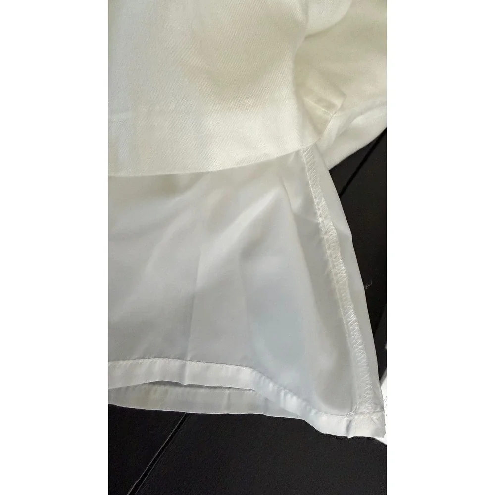 Worthington White Linen‎ Pants 33X 31 Wide Leg Coastal Grandmother Beach Summer
